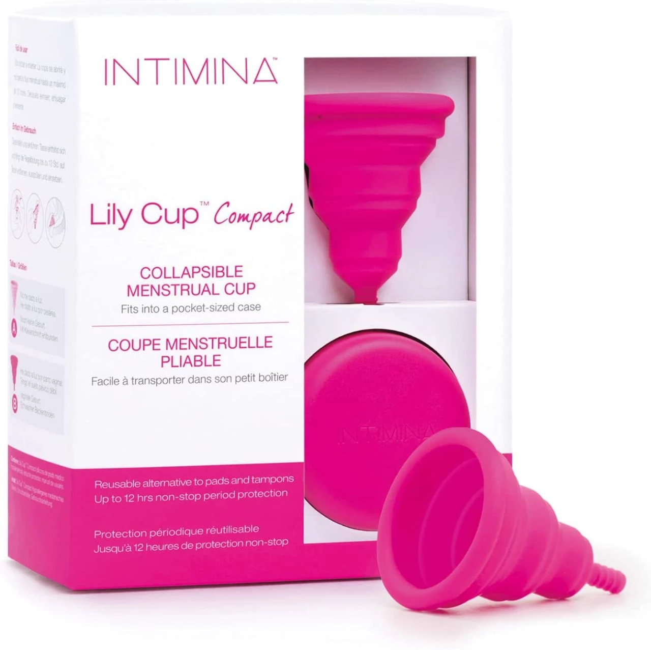 Intimina - Lily Cup Compact, talla B: Copa Menstrual Pequeña Plegable