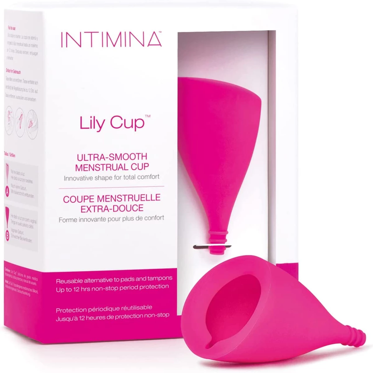 Intimina - Lily Cup, talla B: Copa Menstrual Fina para tus Reglas que Podrás Usar durante hasta 8 Horas