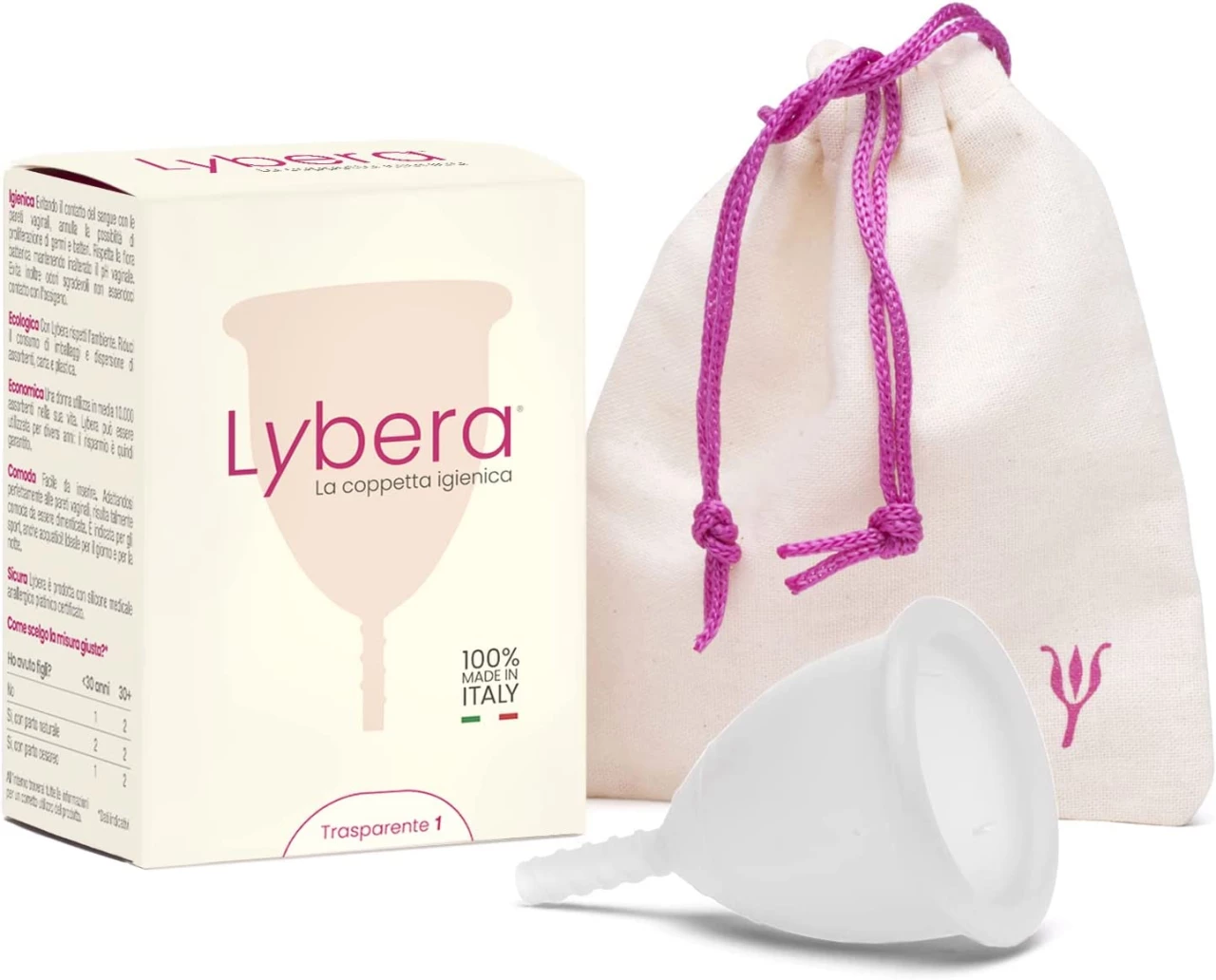 Copa menstrual Lybera® Cup transparente (pequeña)