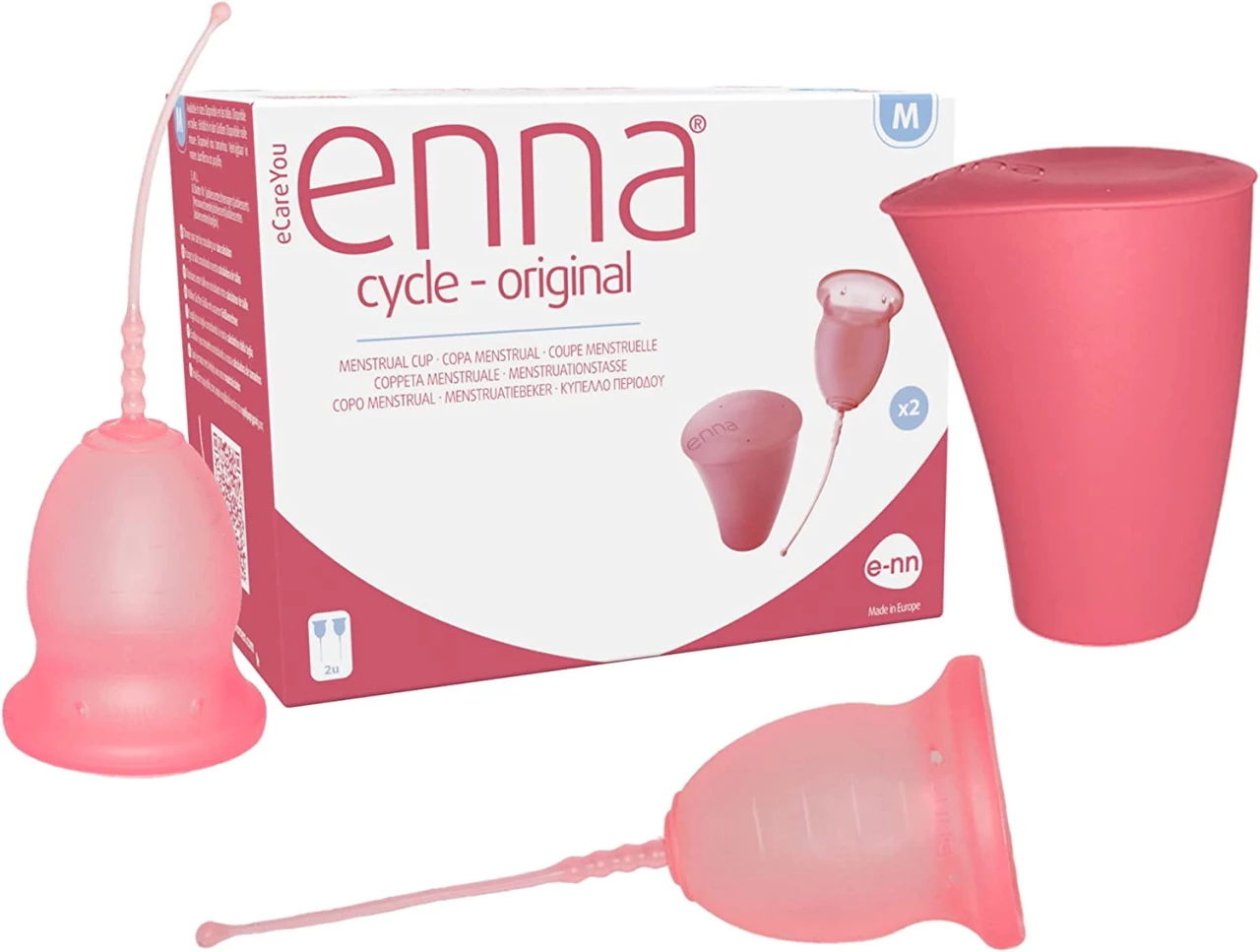 Enna Cycle - 2 Copas Menstruales Y Caja Esterilizadora