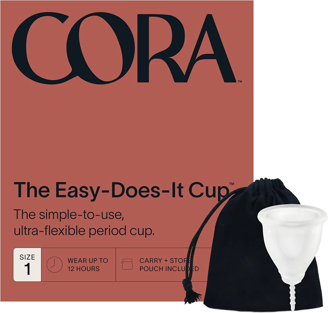 Cora - Copa menstrual, 1 US